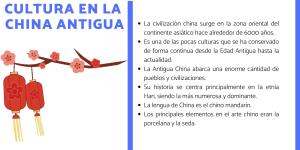 Cultura en la China antigua - resumen